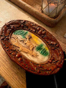 Vintage Stag Black Forest Tray