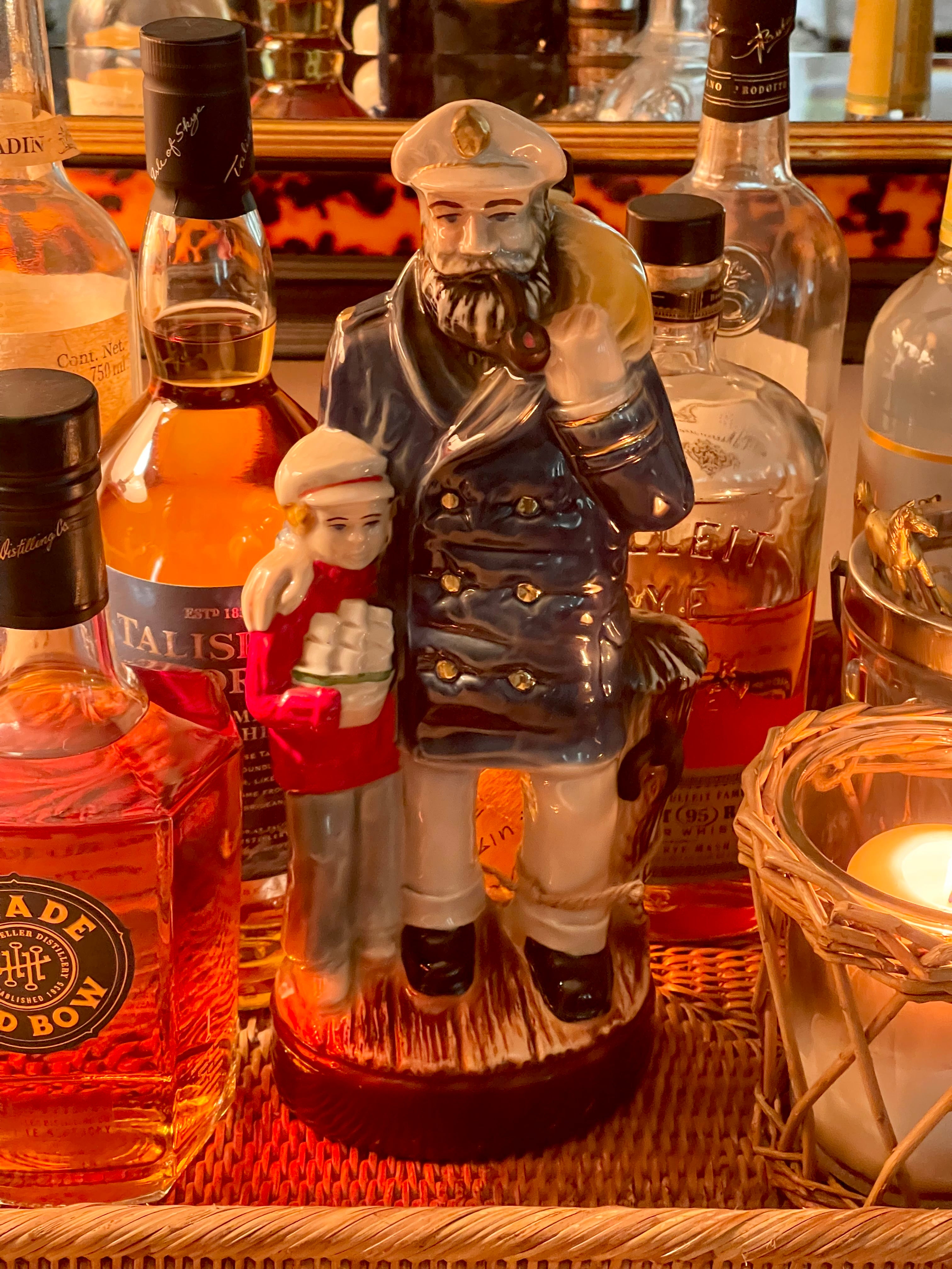 Vintage Sea Captain and Boy Decanter