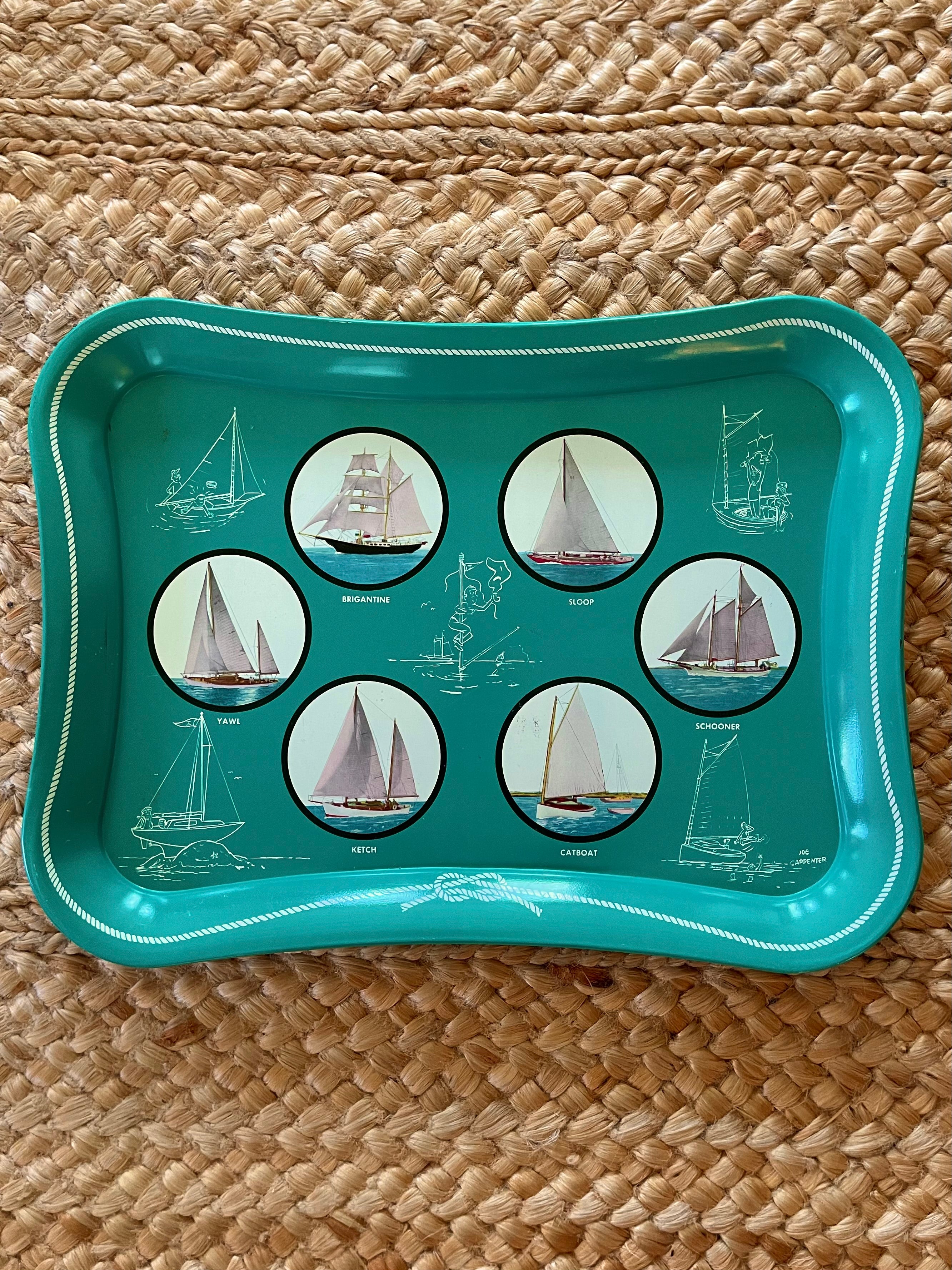 Vintage Sailboat Tray