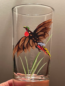 Vintage Hand Painted Pheasant Glasses - Set 4