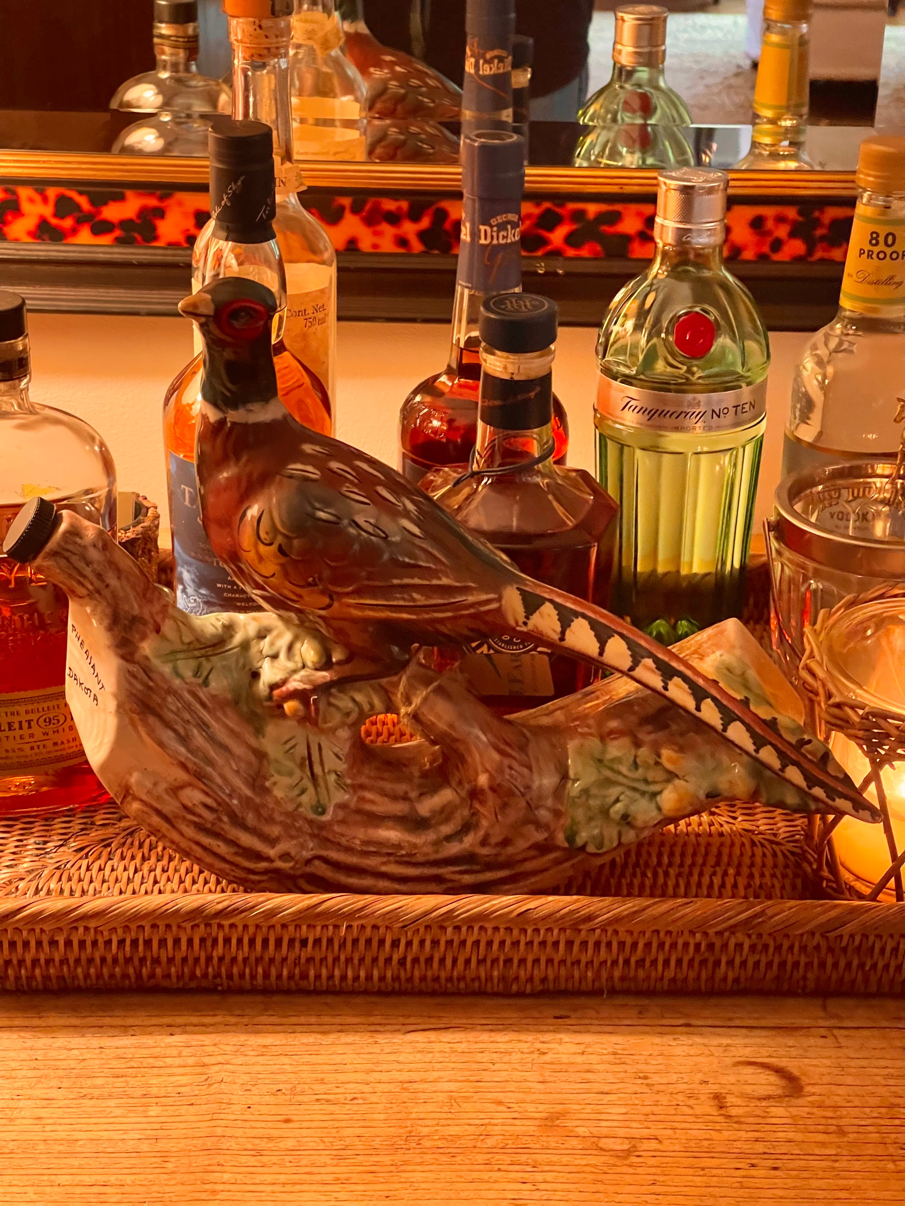 Vintage Rocking Pheasant Decanter