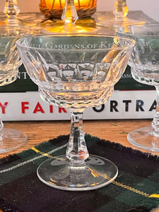 Vintage Crystal Coupe Glasses - Set 6