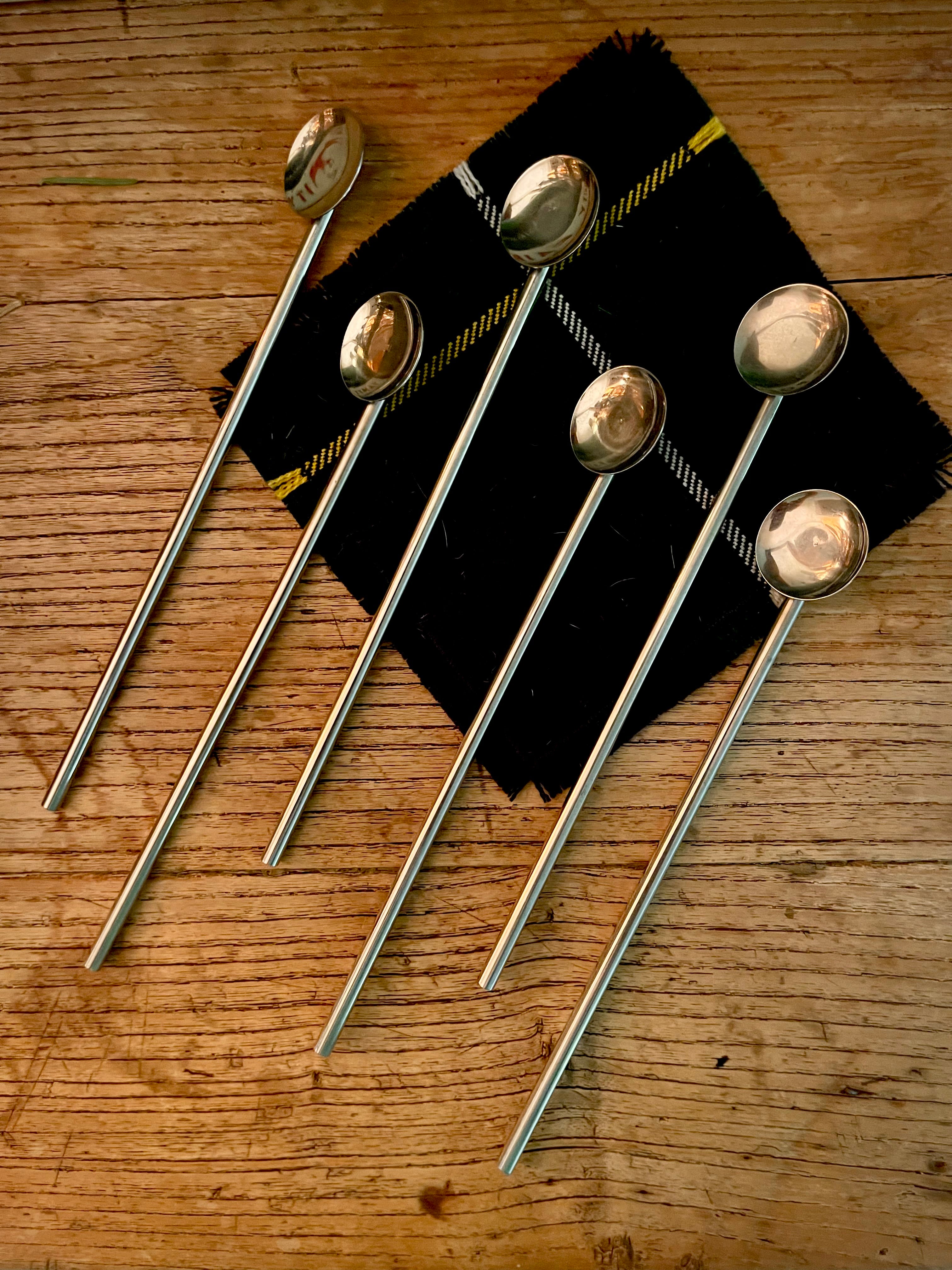 Vintage Cocktail Sipping + Stirring Spoons - Set 6