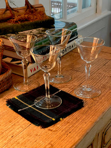 Vintage Nic and Nora Cocktail Glasses - Set 4