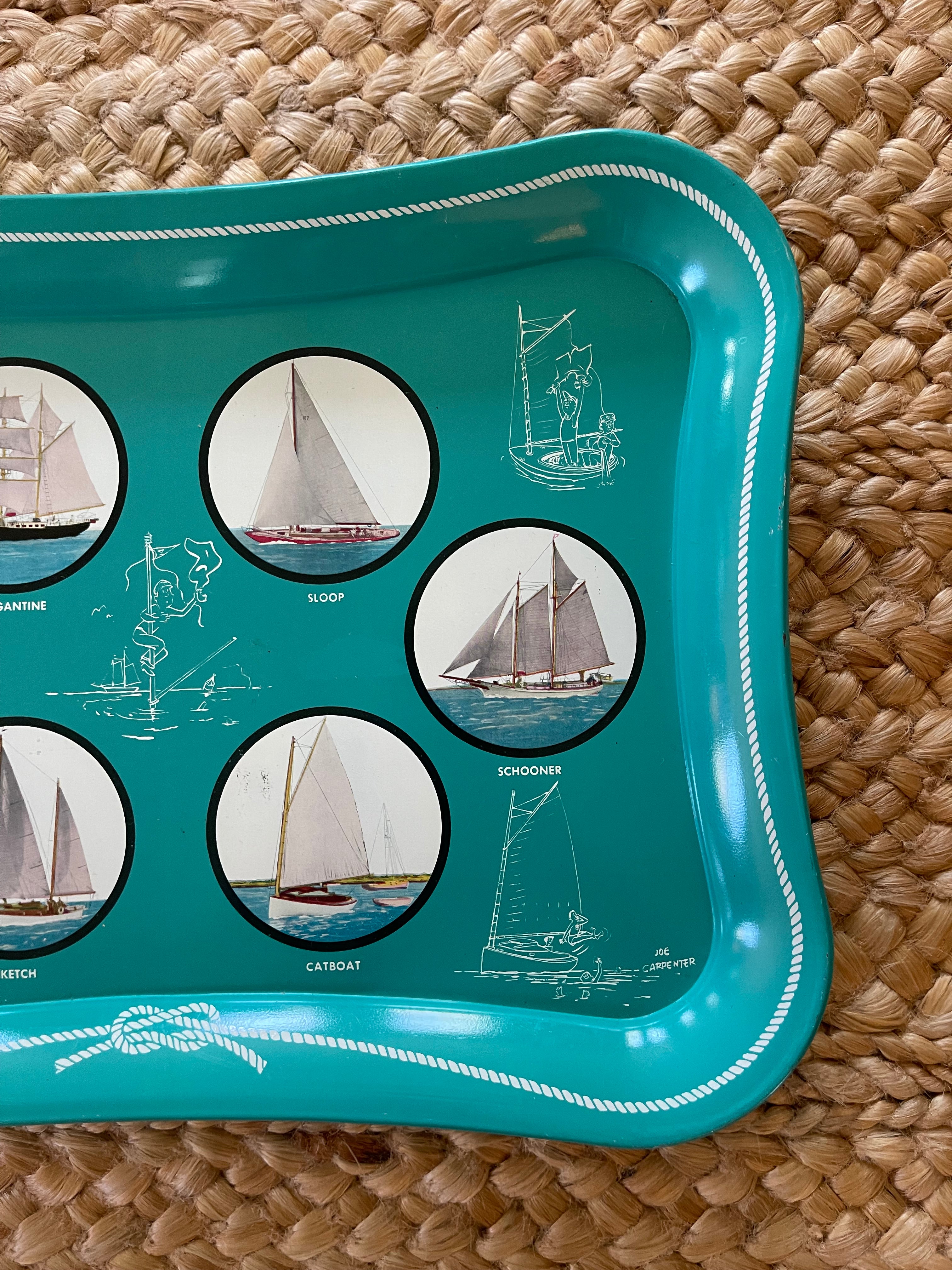 Vintage Sailboat Tray