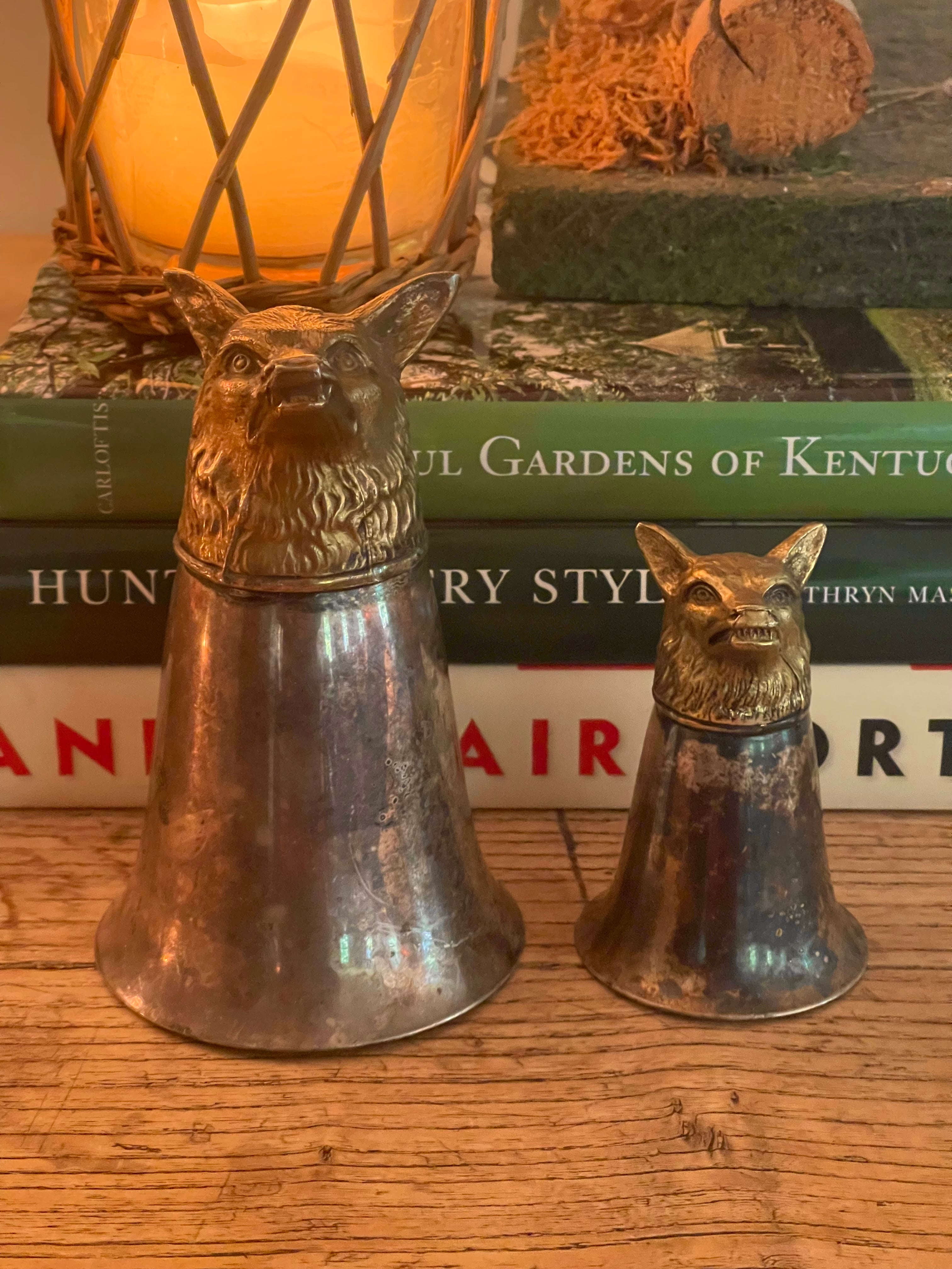 Vintage Fox Head Stirrup Cups - 2 Sizes