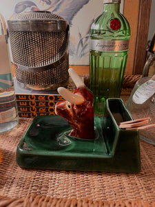 Vintage Steer Bar Catch-All + Swizzle Stick Holder