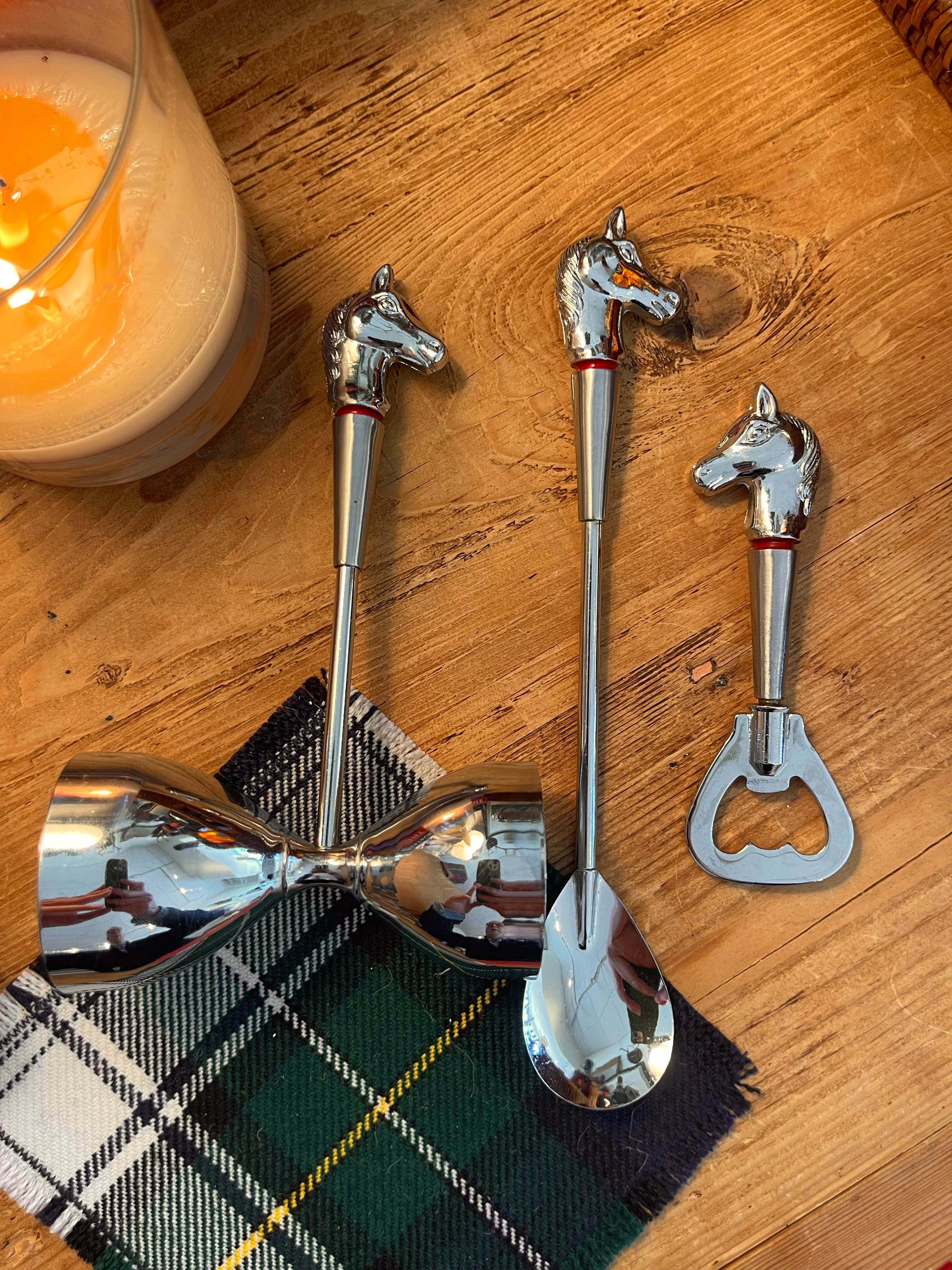 Vintage Horse Head Bar Tools