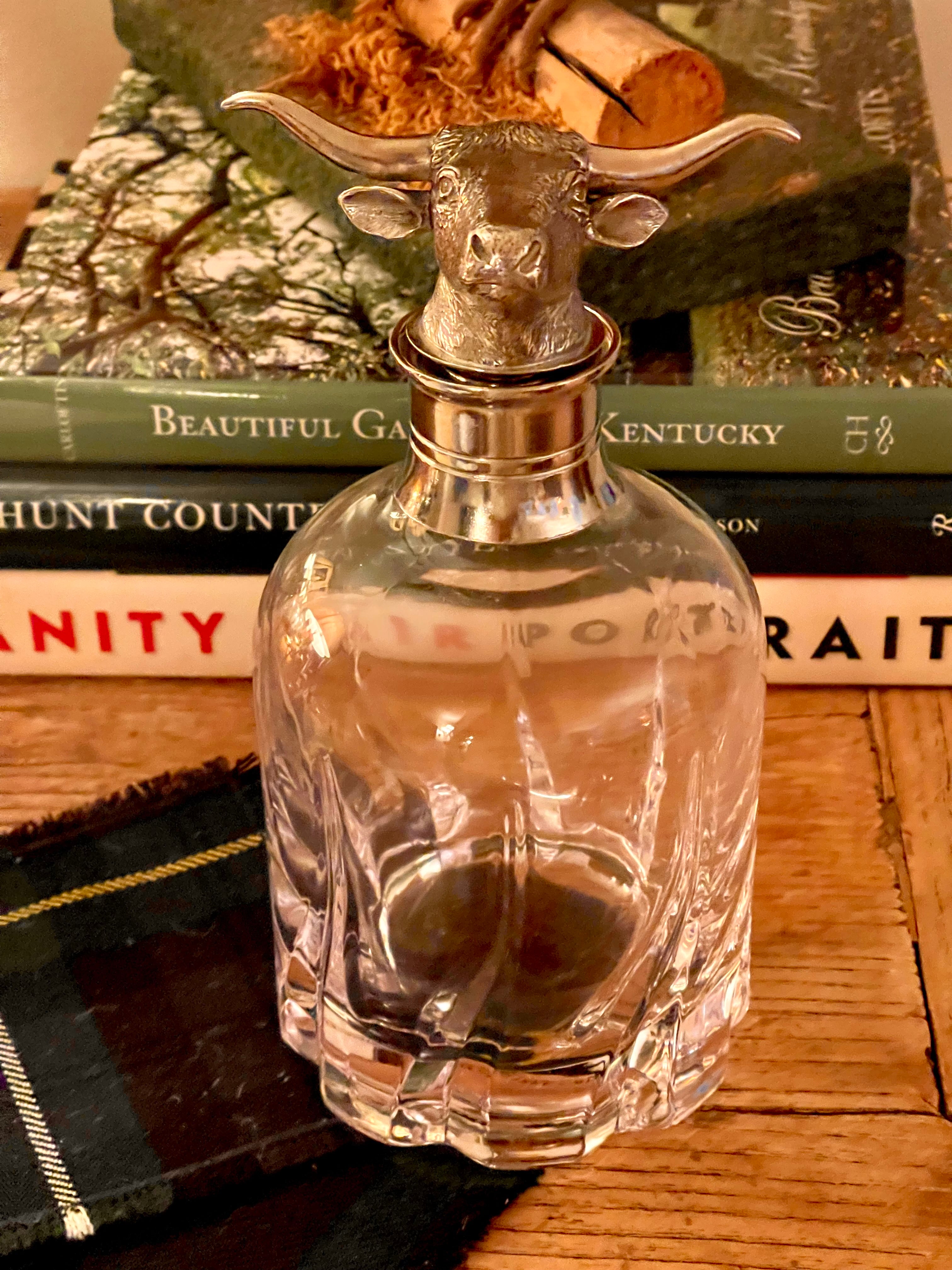 Pewter Bull Decanter