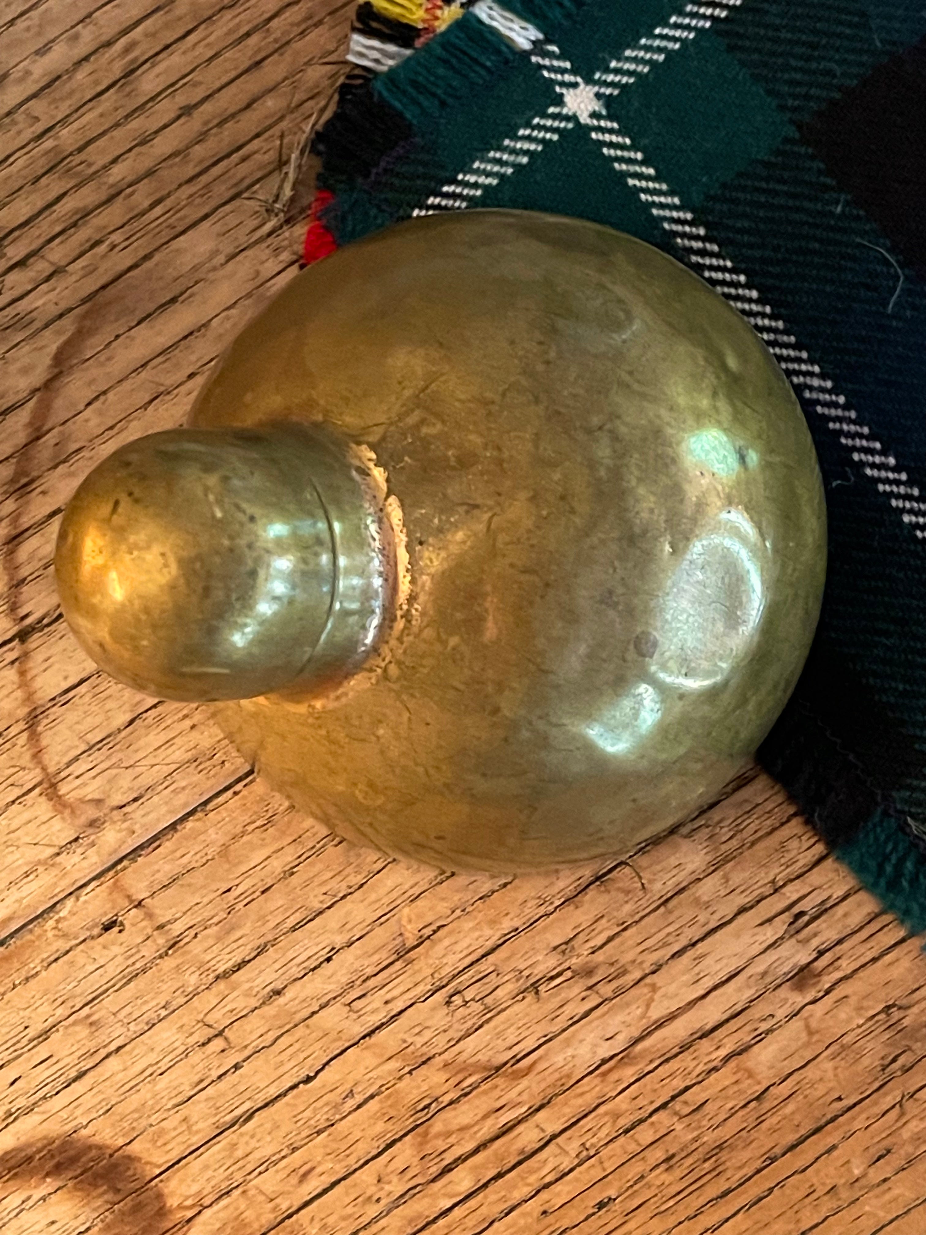 Vintage Brass and Glass Cocktail Shaker