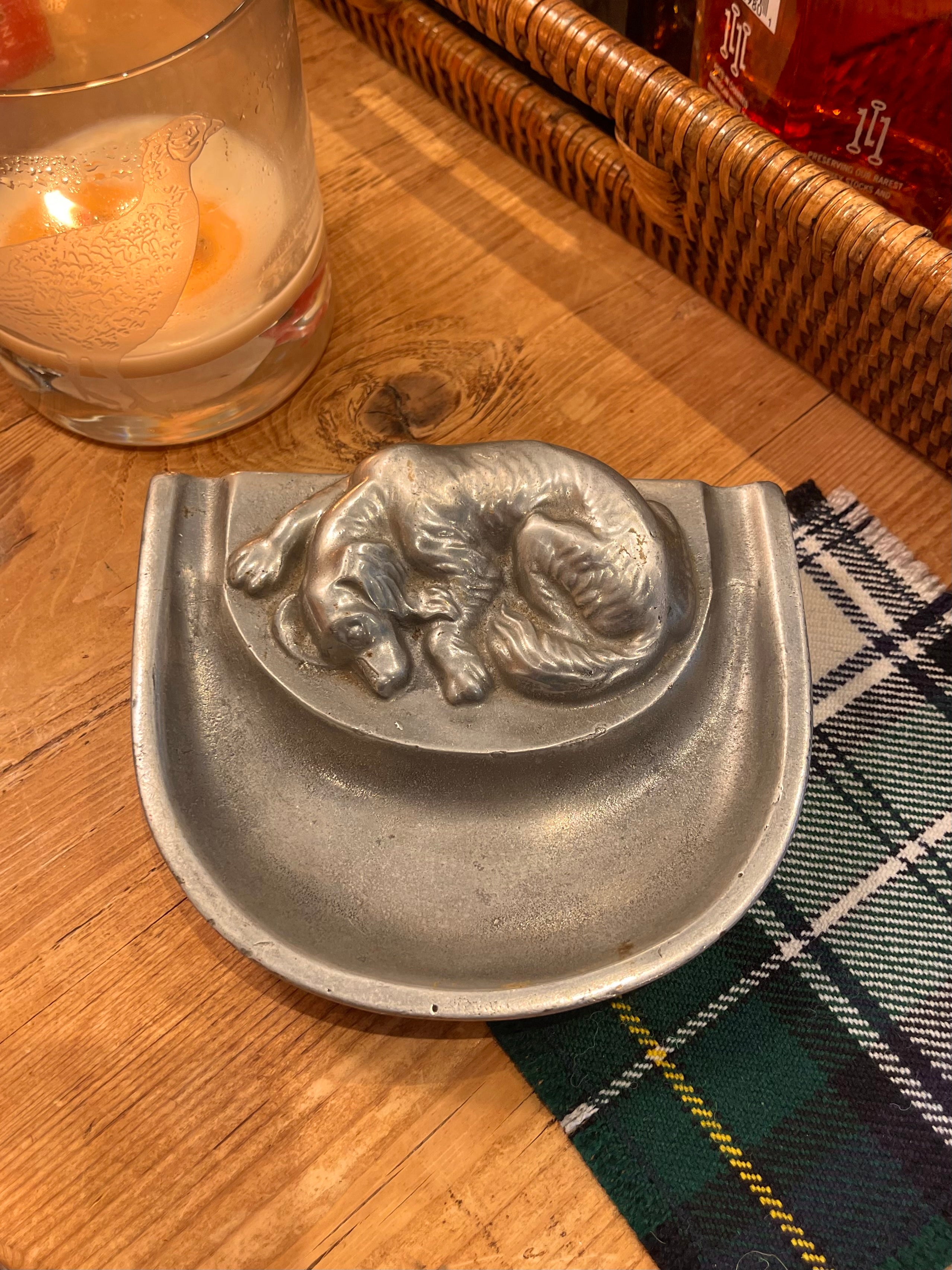 Vintage Sleeping Dog Tray
