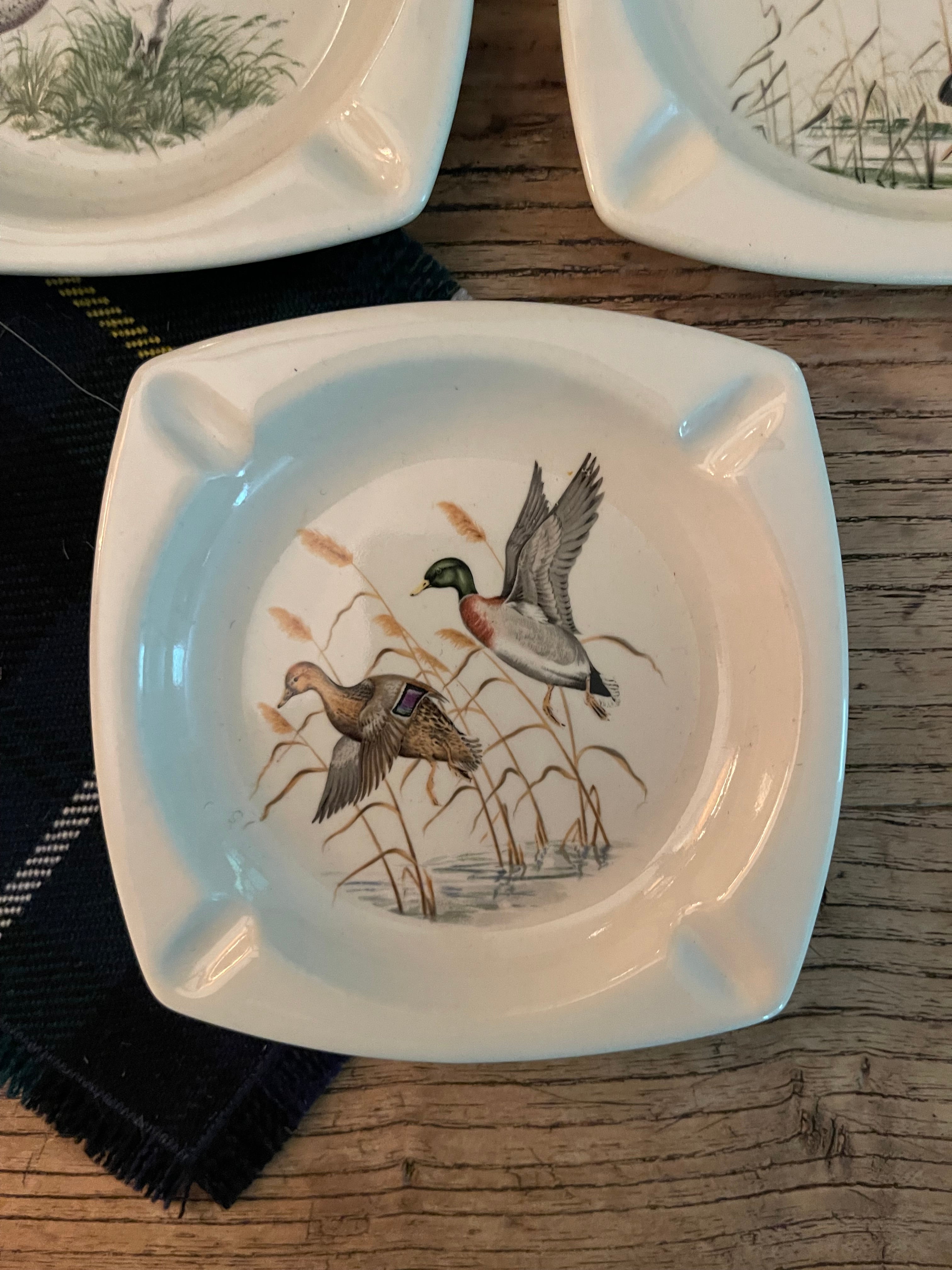 Vintage Game Bird Ashtrays - Set 3