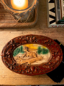 Vintage Stag Black Forest Tray