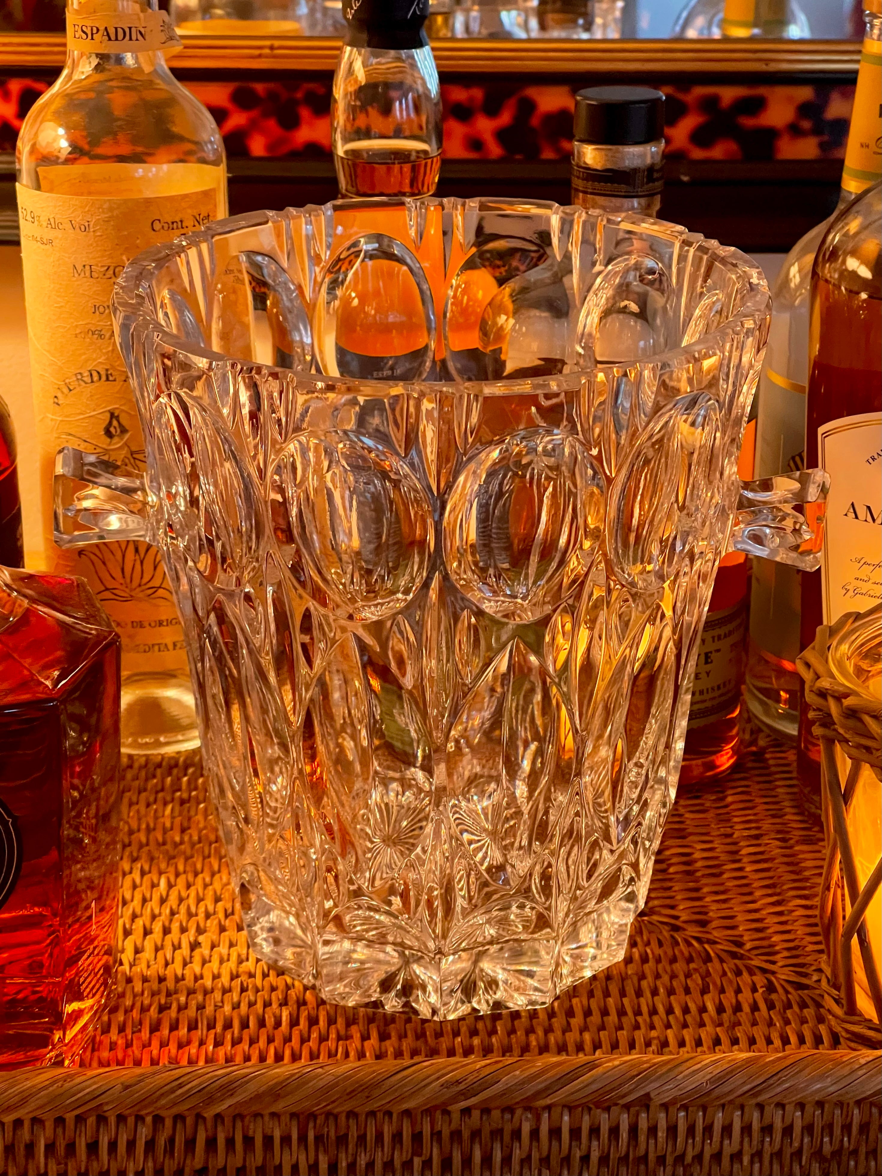 Vintage Cut Glass Champagne/ Ice Bucket