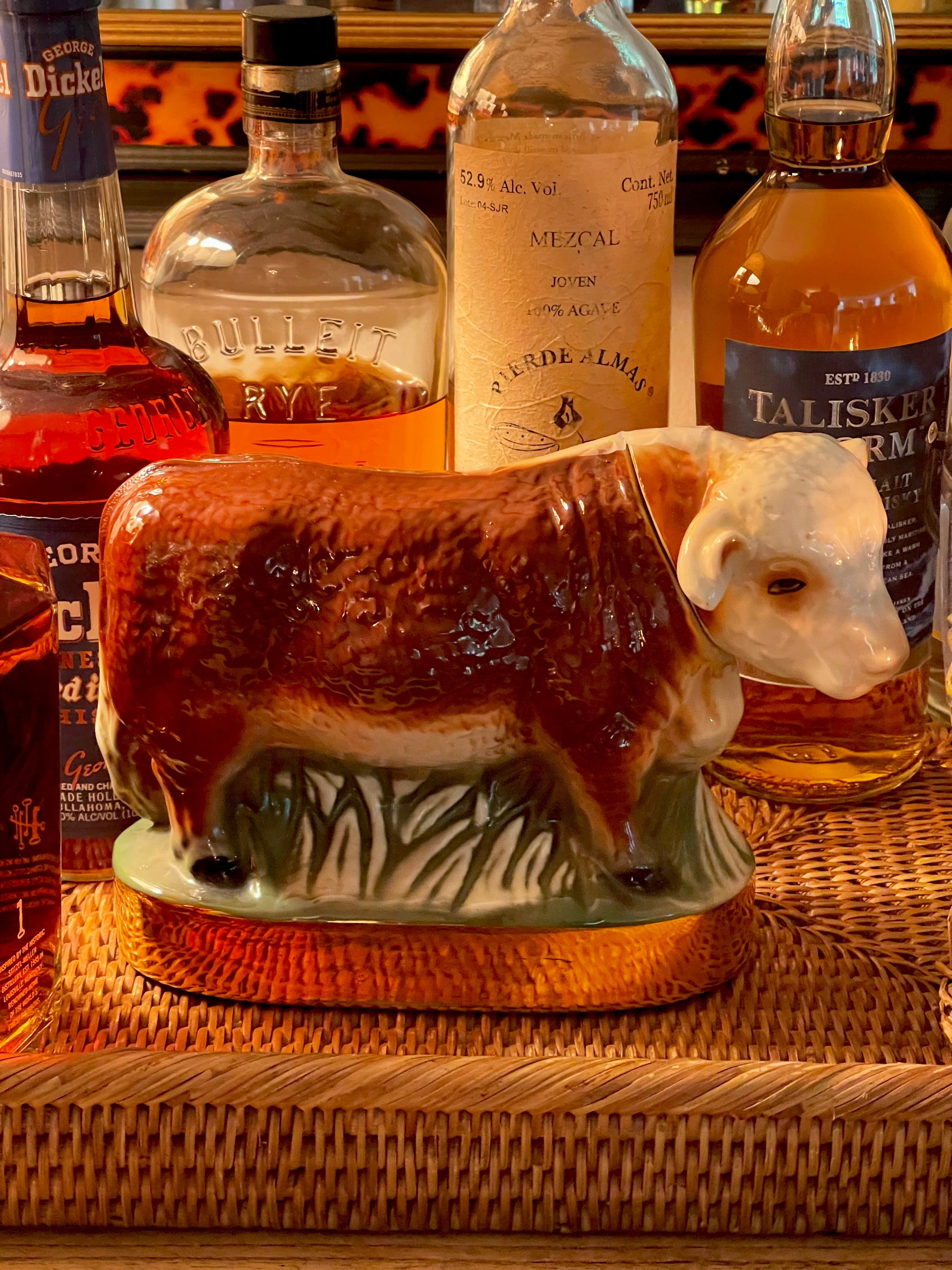 Vintage Cow Decanter