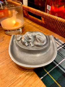 Vintage Sleeping Dog Tray