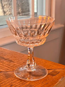 Vintage Crystal Coupe Glasses - Set 6