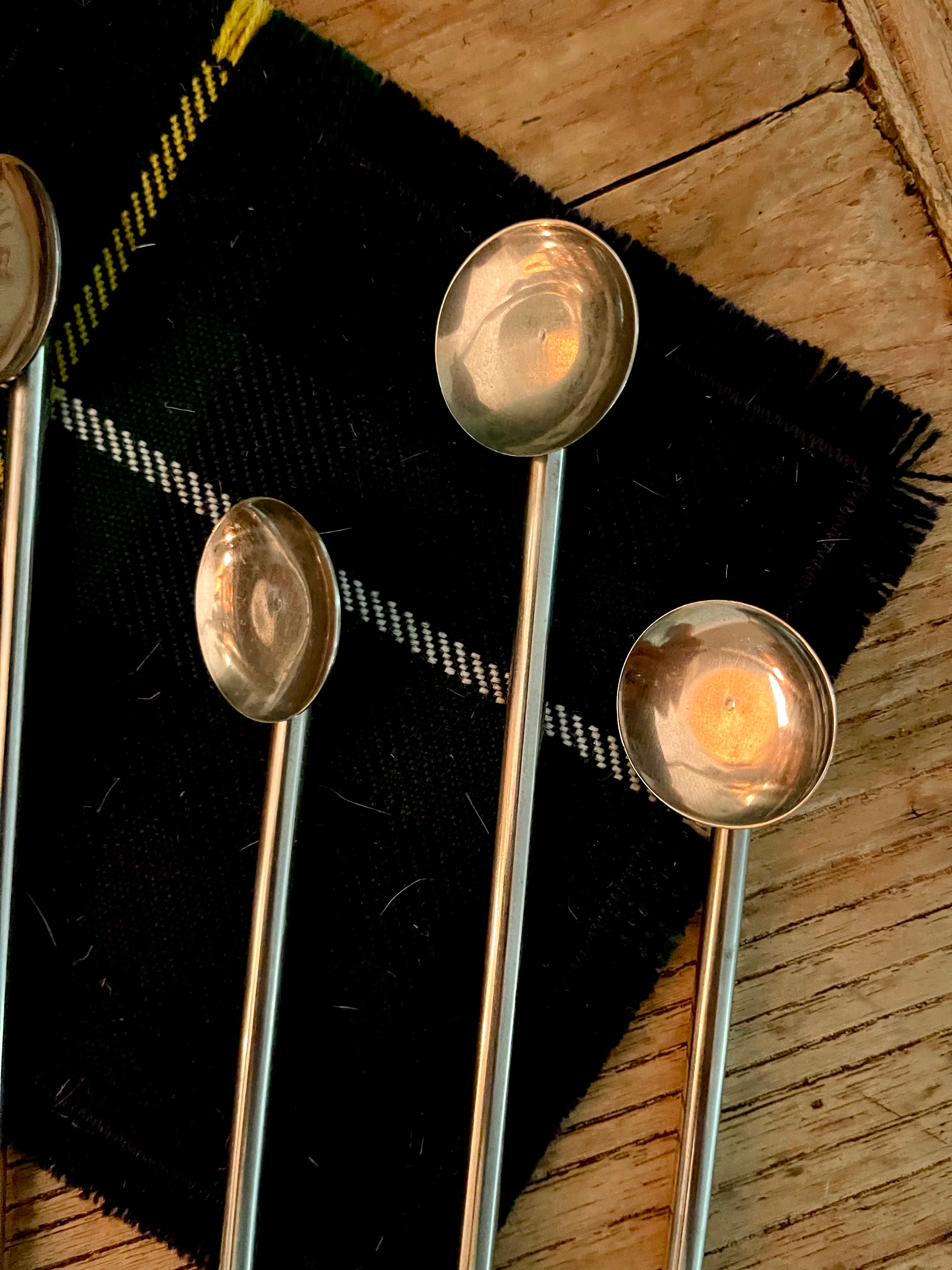 Vintage Cocktail Sipping + Stirring Spoons - Set 6