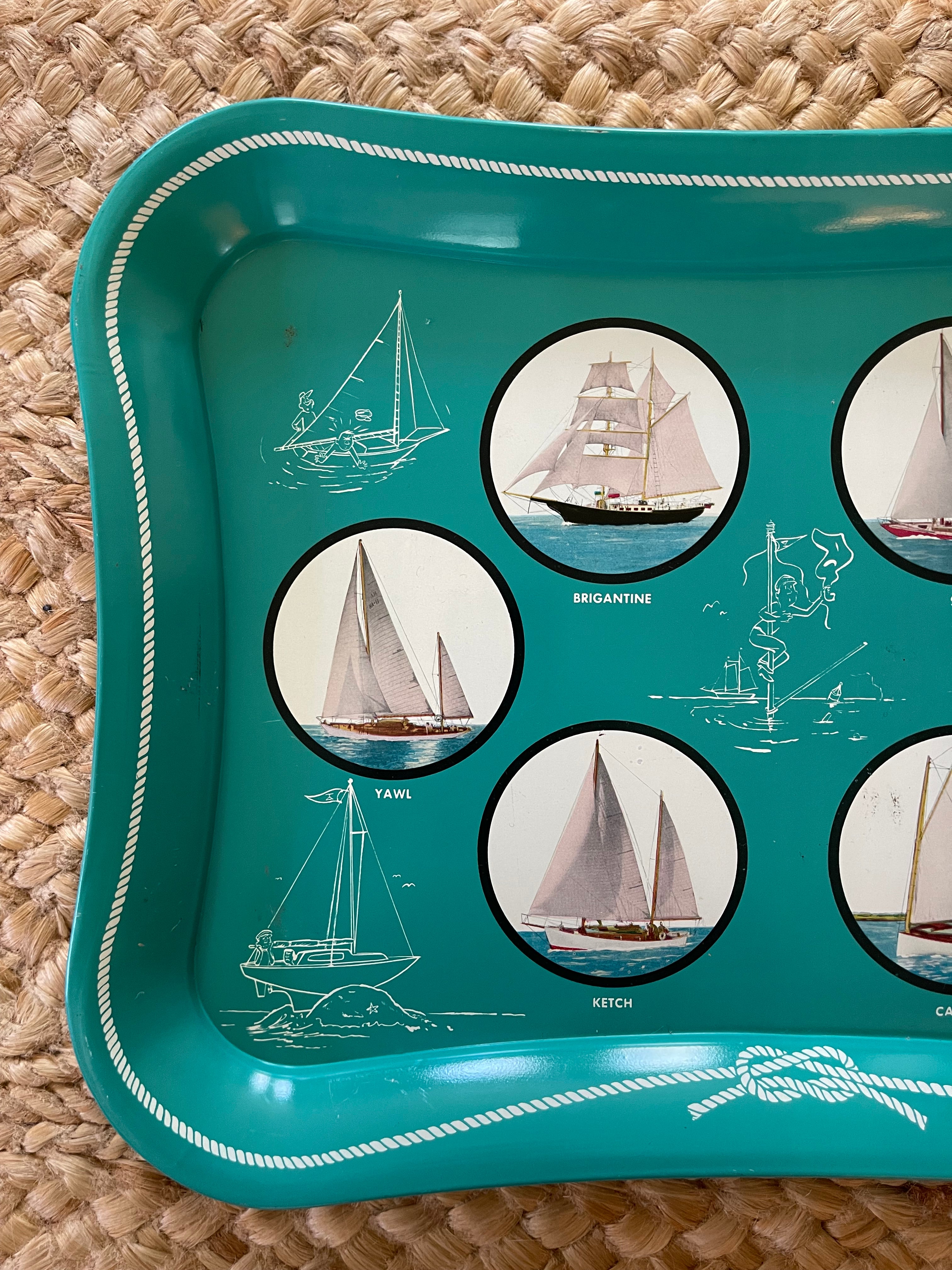 Vintage Sailboat Tray