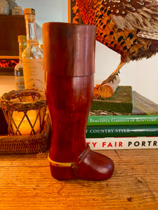 Vintage Leather Riding Boot Decanter