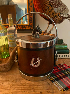 Vintage Equestrian Ice Bucket