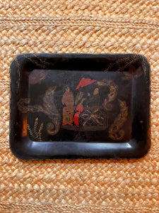 Vintage Hand Painted Chinoiserie Tray