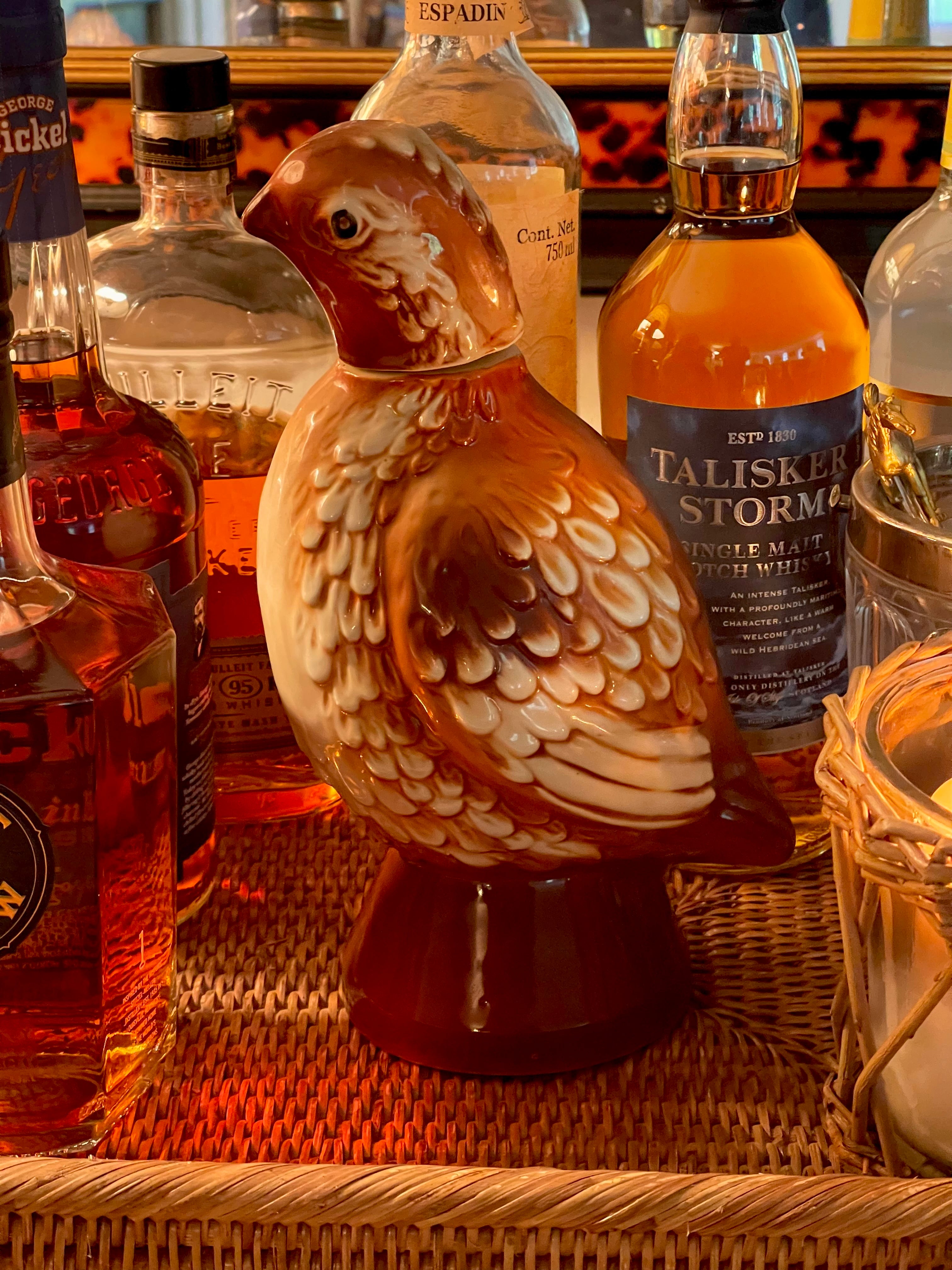 Vintage Bob White Quail Decanter