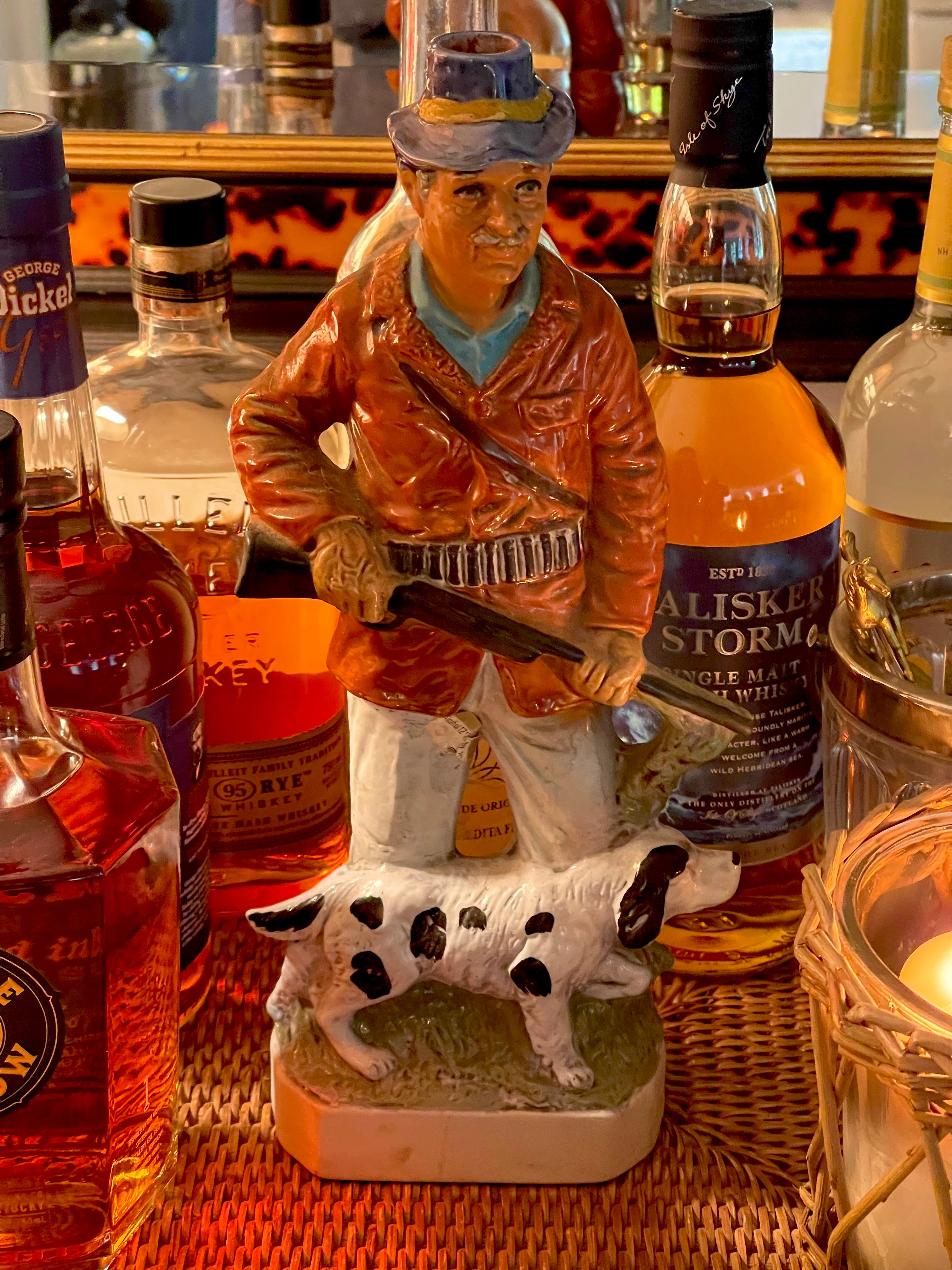 Vintage Italian Hunter and Dog Decanter