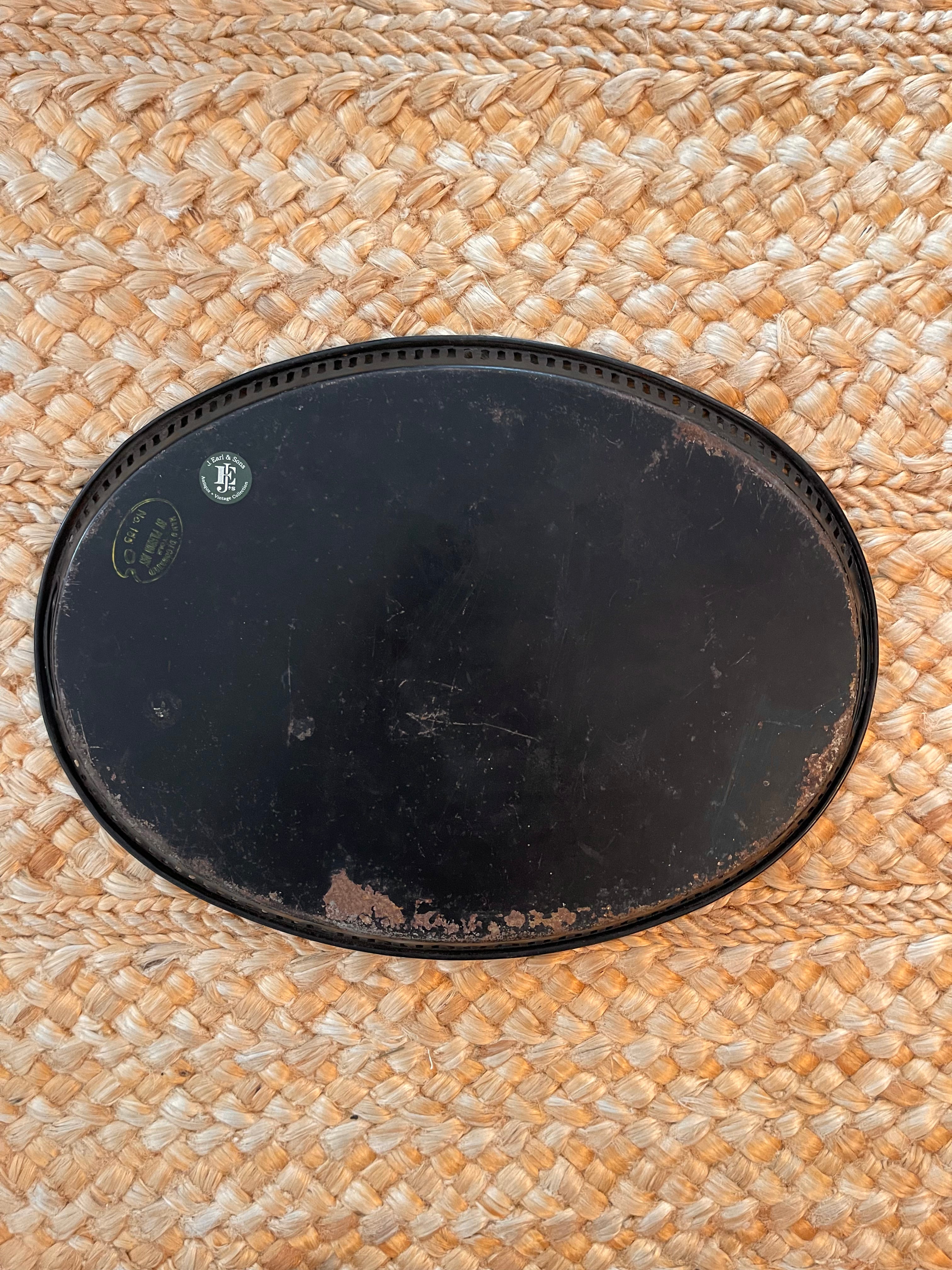 Vintage Oval Drum Tray