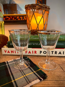 Vintage Silver Rim Cocktail Glasses - Multiple Sets