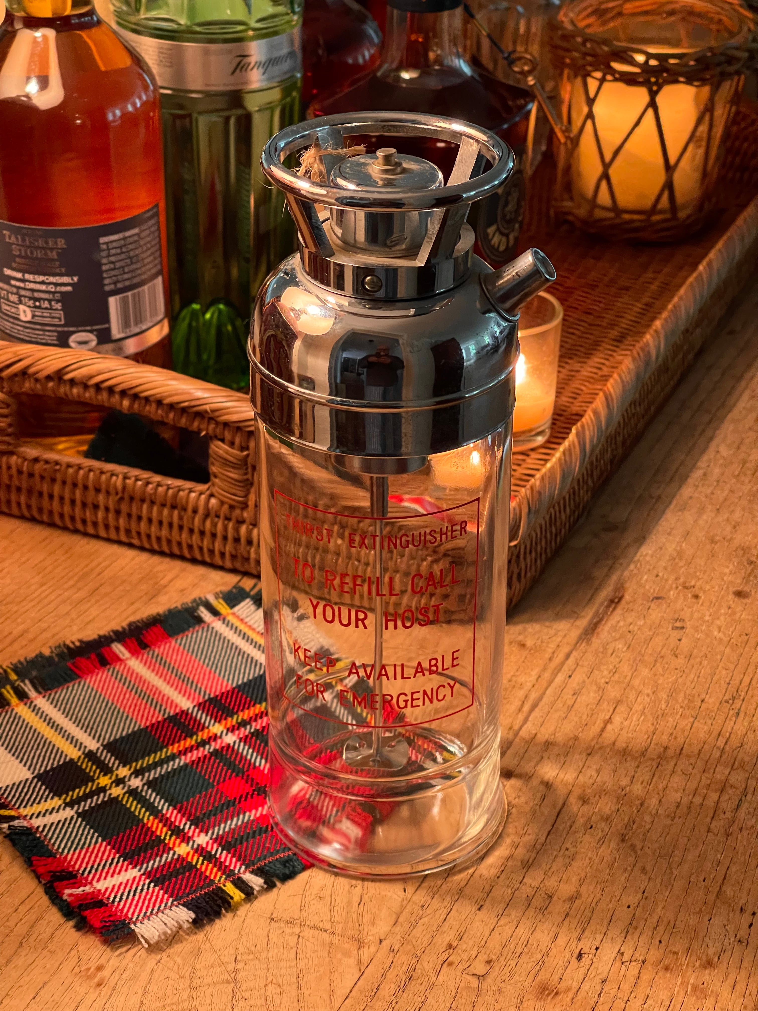 Vintage Fire Extinguisher Cocktail Shaker