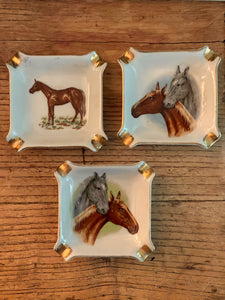 Vintage Horse Ashtrays - Set 3