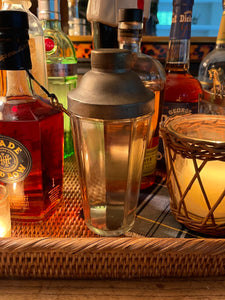 Vintage Glass Cocktail Shaker