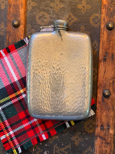 Vintage Pewter Shield Flask