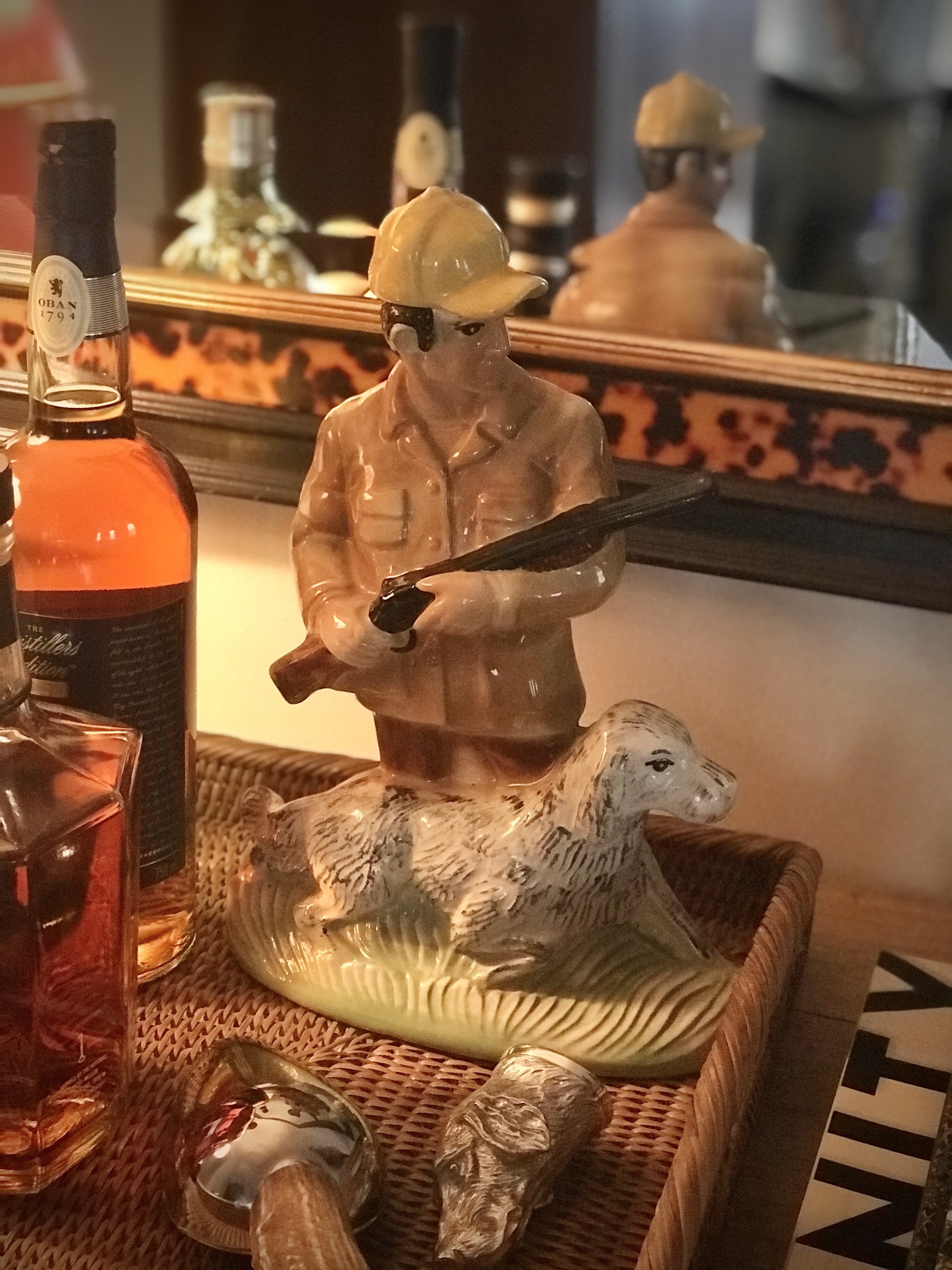 Vintage Hunter + Dog Decanter