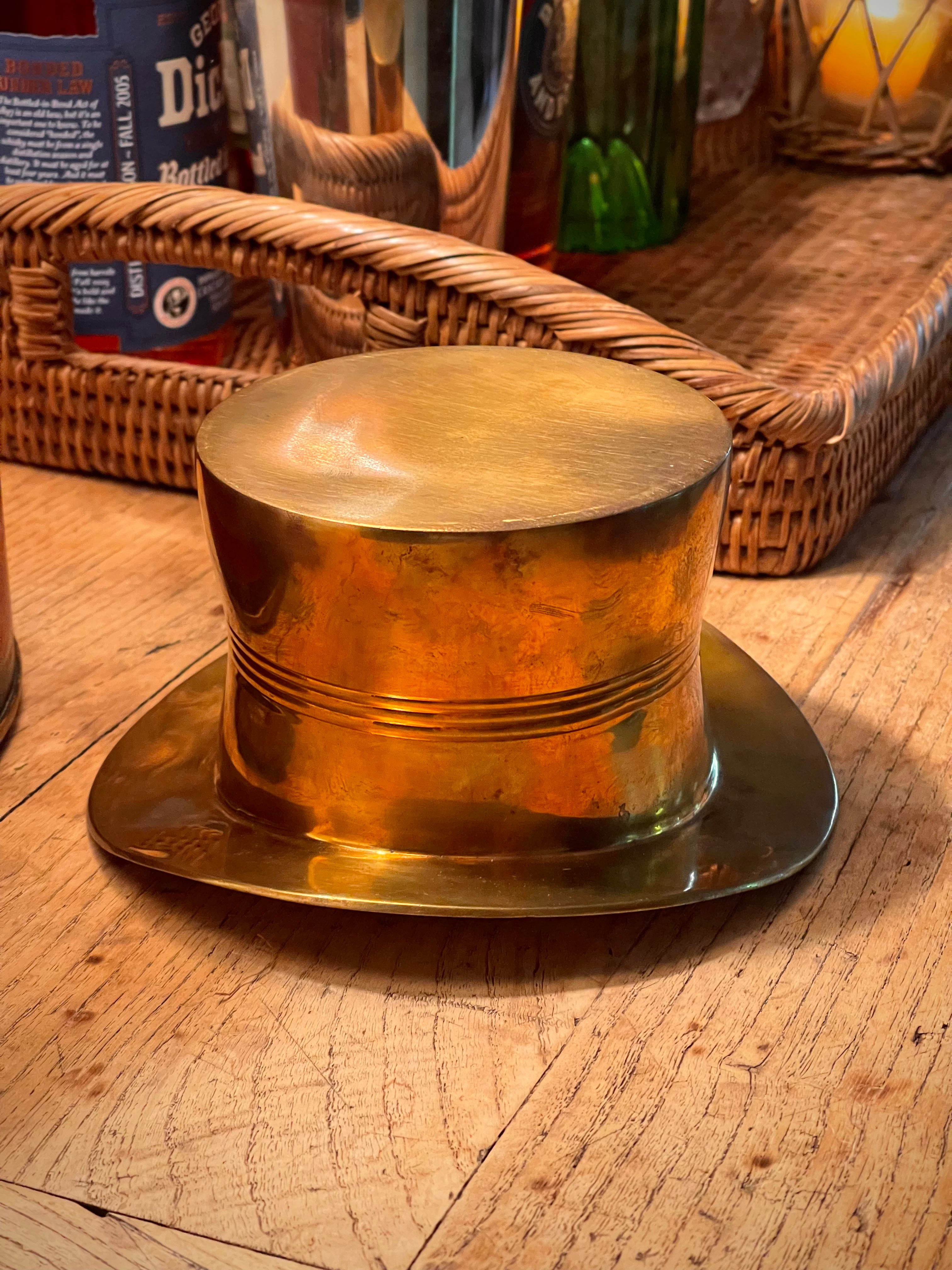 Vintage Brass Top Hat