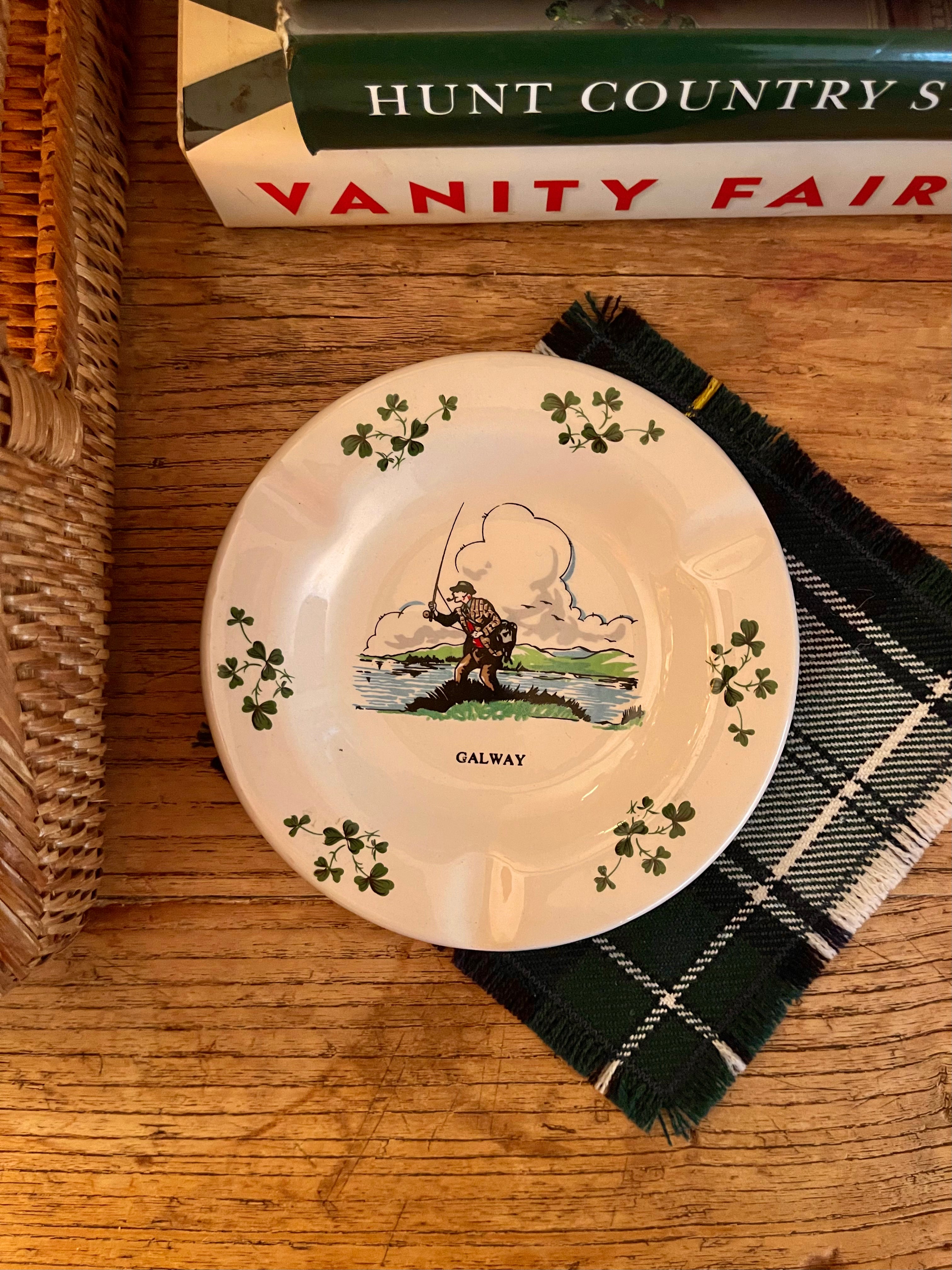 Vintage Galway Fly Fishing Ashtray